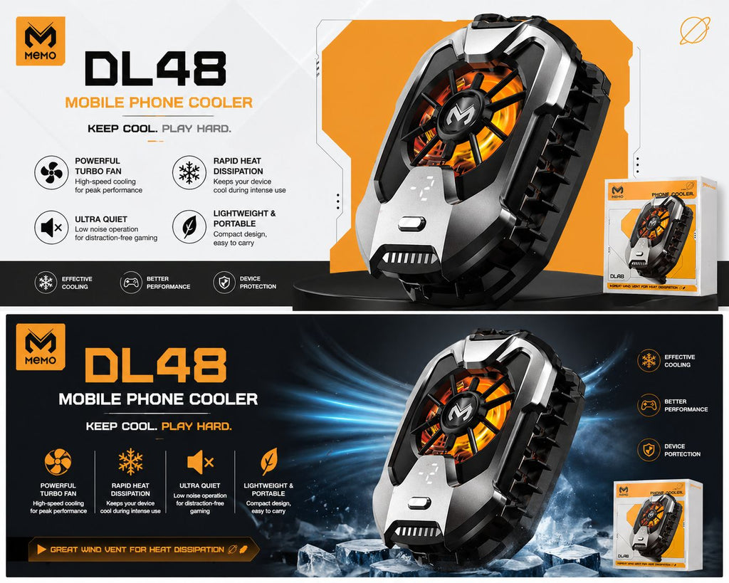مبرد الهاتف MEMO DL-A8 – مروحة تبريد للألعاب